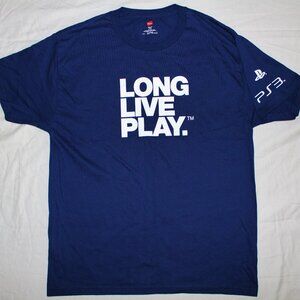 Playstation 3 promo shirt Long Live Play PS3 promotional tee 2006 vintage